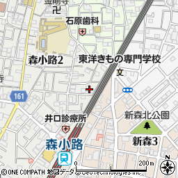 ベルカーサ森小路周辺の地図