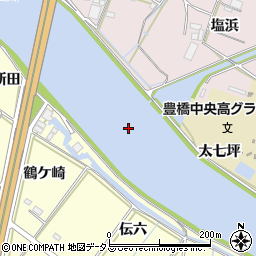 梅田川周辺の地図