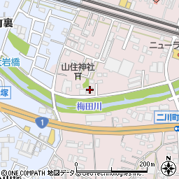 愛知県豊橋市二川町南裏15周辺の地図
