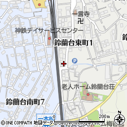 チケパ鈴蘭台駅前第１駐車場周辺の地図