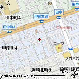 兵庫県神戸市東灘区甲南町周辺の地図