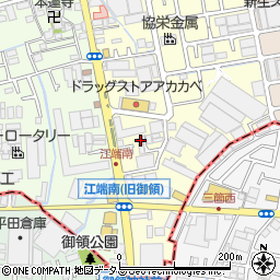 大阪府門真市東江端町11-21周辺の地図