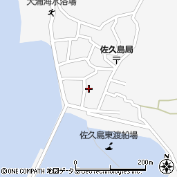 愛知県西尾市一色町佐久島中屋敷周辺の地図