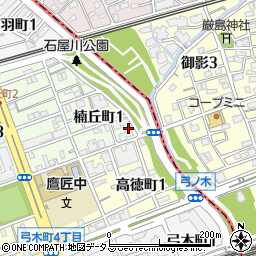 兵庫県神戸市灘区楠丘町1丁目1-25周辺の地図