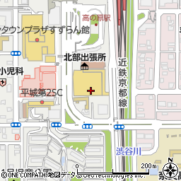 奈良市　北福祉センター周辺の地図