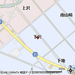 愛知県豊橋市磯辺下地町下沢周辺の地図