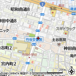 兵庫県尼崎市神田南通周辺の地図