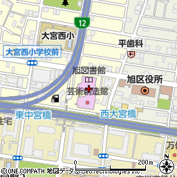 大阪市立旭区民センター　小ホール周辺の地図