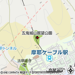兵庫県神戸市灘区上野高尾山周辺の地図