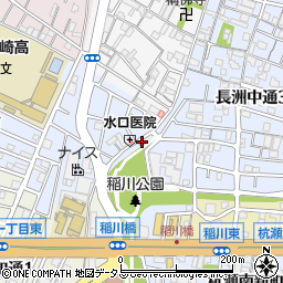 尼崎長洲郵便局 ＡＴＭ周辺の地図