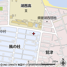 静岡県湖西市風の杜3-13周辺の地図
