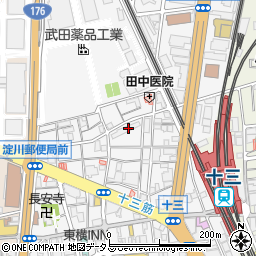 大阪府大阪市淀川区十三本町周辺の地図