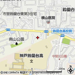 県公営鈴蘭台高層団地周辺の地図