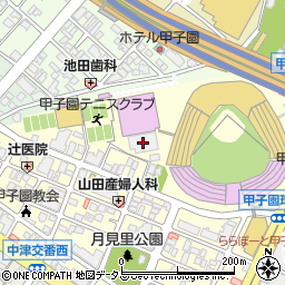 阪神タイガースクラブハウス周辺の地図