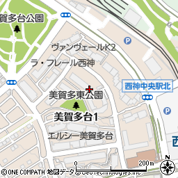 兵庫県神戸市西区美賀多台1丁目4周辺の地図