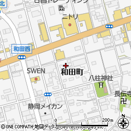 静岡県浜松市中央区和田町567周辺の地図