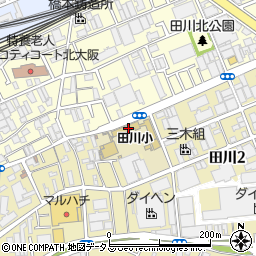 大阪市立田川小学校周辺の地図