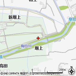 愛知県豊橋市高田町堰上周辺の地図