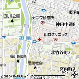 セブンイレブン尼崎神田南通６丁目店周辺の地図