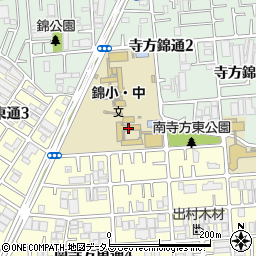 守口市立錦中学校周辺の地図