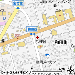 静岡県浜松市中央区和田町878周辺の地図