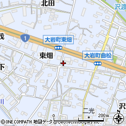 愛知県豊橋市大岩町曲松43-1周辺の地図