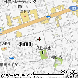 静岡県浜松市中央区和田町587周辺の地図