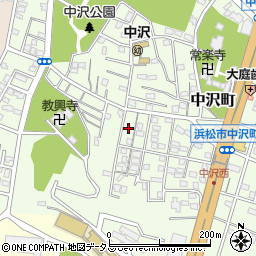 静岡県浜松市中央区中沢町38周辺の地図