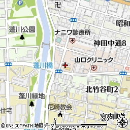 兵庫県尼崎市神田南通6丁目157周辺の地図