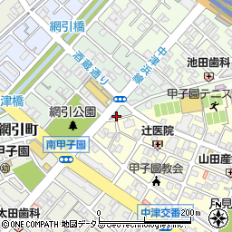 兵庫県西宮市甲子園網引町2-27周辺の地図