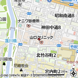 兵庫県尼崎市神田南通6丁目167周辺の地図