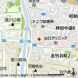 兵庫県尼崎市神田南通6丁目156周辺の地図