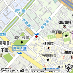 兵庫県西宮市甲子園網引町2-29周辺の地図