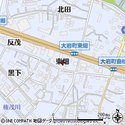愛知県豊橋市大岩町東畑周辺の地図