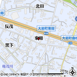 愛知県豊橋市大岩町（東畑）周辺の地図