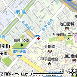 兵庫県西宮市甲子園網引町2-30周辺の地図