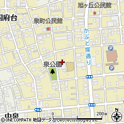静岡県磐田市国府台周辺の地図