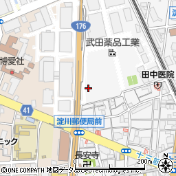 大阪府大阪市淀川区十三本町2丁目周辺の地図