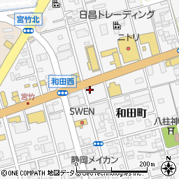 静岡県浜松市中央区和田町560周辺の地図