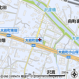 愛知県豊橋市大岩町曲松1周辺の地図