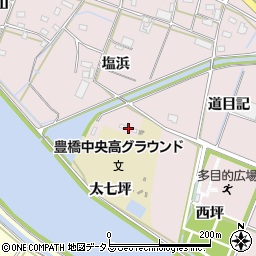 愛知県豊橋市大山町太七坪1-6周辺の地図