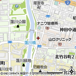 兵庫県尼崎市神田南通6丁目188周辺の地図