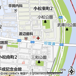 兵庫県西宮市小松東町3丁目周辺の地図