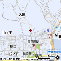愛知県南知多町（知多郡）大井（入道）周辺の地図
