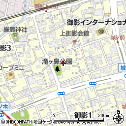 兵庫県神戸市東灘区御影周辺の地図