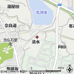 京都府木津川市市坂清水周辺の地図