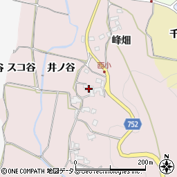 京都府木津川市加茂町西小（峰畑）周辺の地図