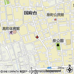 静岡県磐田市国府台534周辺の地図