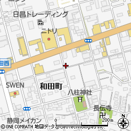 静岡県浜松市中央区和田町584周辺の地図