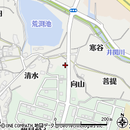 京都府木津川市市坂（向山）周辺の地図